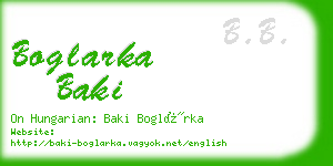 boglarka baki business card